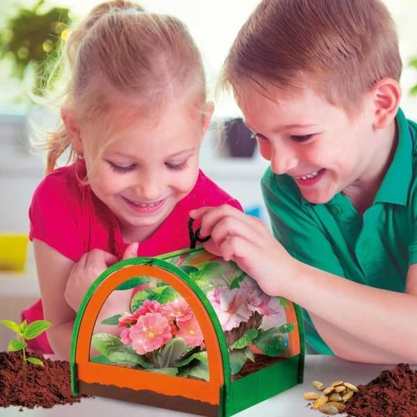 Upptäckten av botanik - Vetenskapskit - JAG ÄR EN GENIUSBOKEN - Miniatyrväxthus, Botaniska experiment