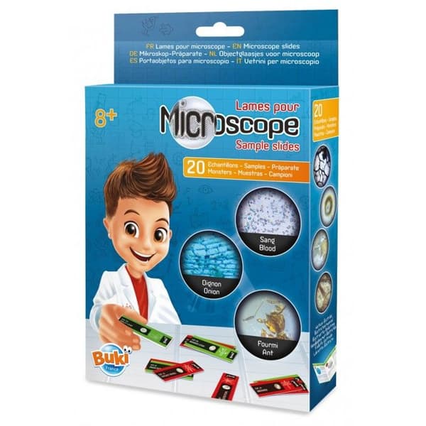 Mikroskop - BUKI FRANCE - Buki mikroskopglas - 14 täckglas - Blandat - Vetenskaper och spel