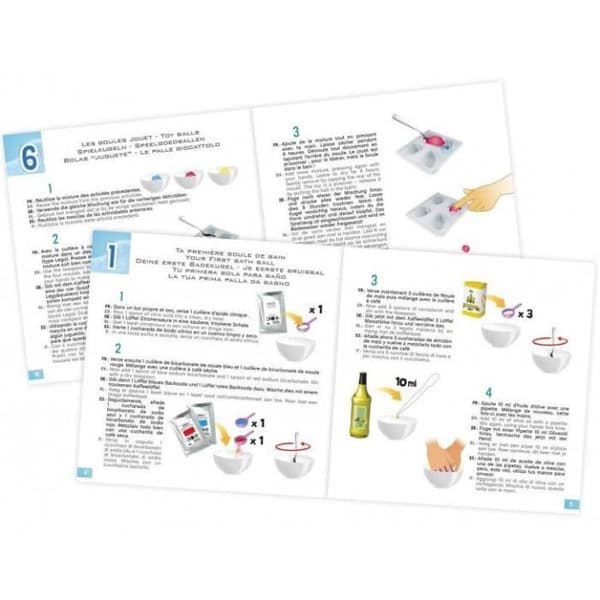 Mini Lab Bath Balls Box BUKI FRANCE - Skapande av flerfärgade badbollar