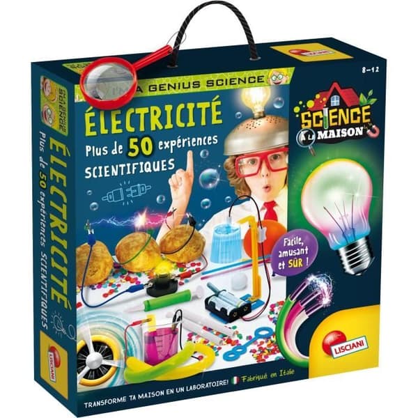 Genius Science - vetenskapligt spel - elektricitet - 50 experiment - LISCIANI