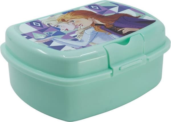 Tataway Blå Disney smörgåslåda för flickor i plast Frozen Elsa och Anna Bra för att ta med snacks utanför hemmet