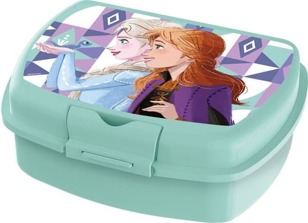 Tataway Blå Disney smörgåslåda för flickor i plast Frozen Elsa och Anna Bra för att ta med snacks utanför hemmet