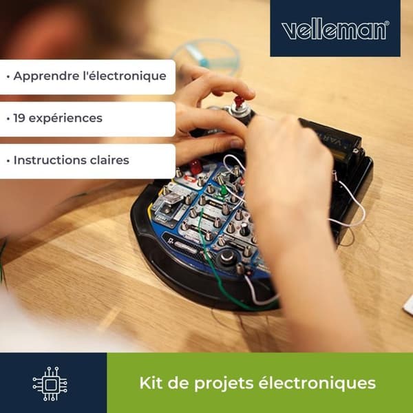 Velleman Electronics Project Kit för barn från 8 år och uppåt