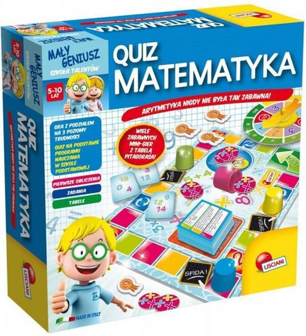 Tillbehör - reservdels vetenskapligt spel Lisciani Ma³y Geniusz, Quiz - matematyka