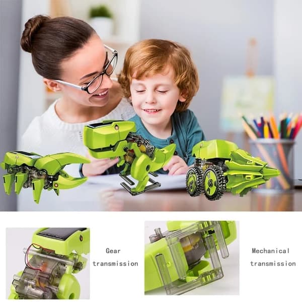 OBOSOE STEM Prop Solenergi 3 i 1 transformation robotsæt DIY legetøj batteridrevet transformere bil pædagogisk læringslegetøj børn