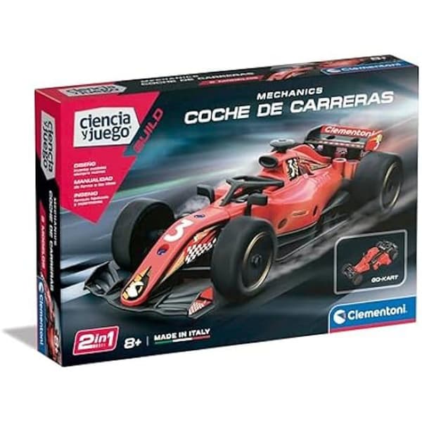 Byggspel - CLEMENTONI - Racingbil - 2 modeller - Mekanik och teknik