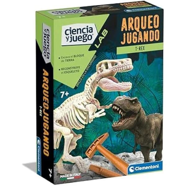 Vetenskapligt spel - CLEMENTONI - Archéoplay T-Rex - Fosforescerande - Flerfärgad - Från 7 år