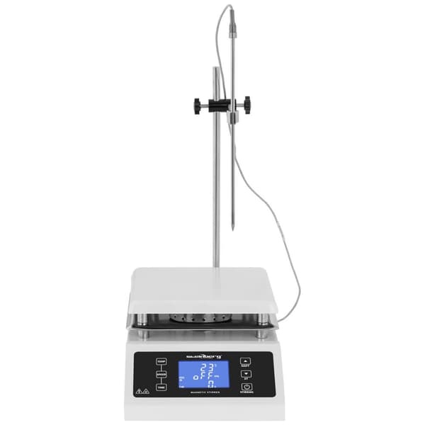 Laboratoriomagneettisekoitin + teline kahvaajastimella 350 astetta;C 2000 rpm