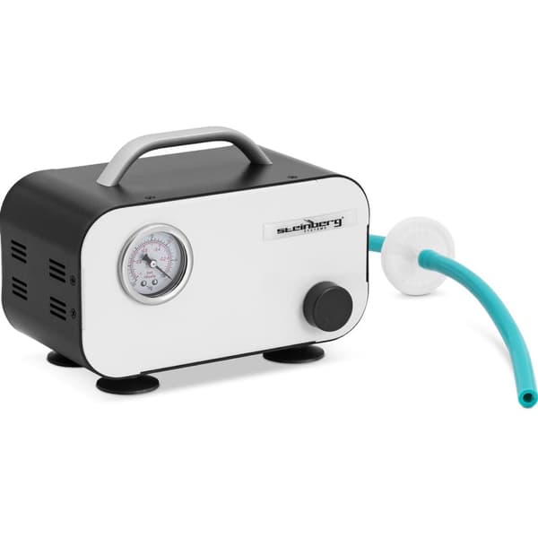 Laboratorievakuumpumpe med manometer, oliefri, 15 l/min, 30 W
