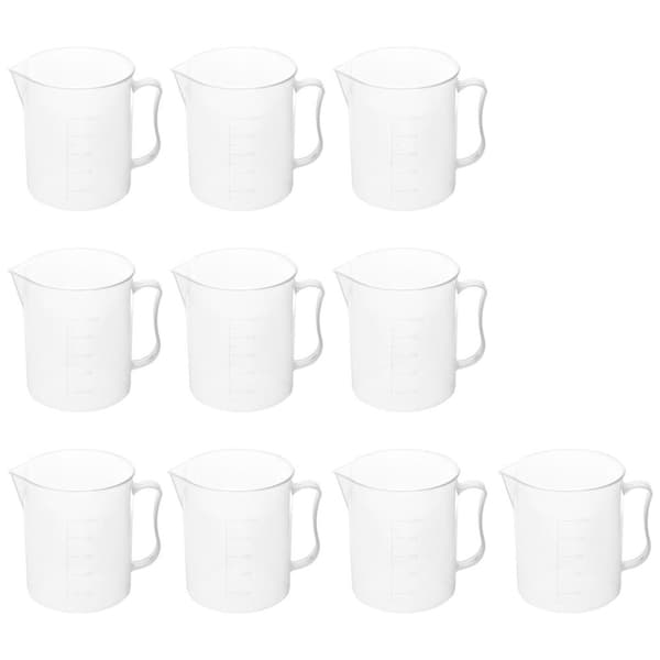 Muovinen laboratoriolasi 500 ml asteikolla - 10 kpl.