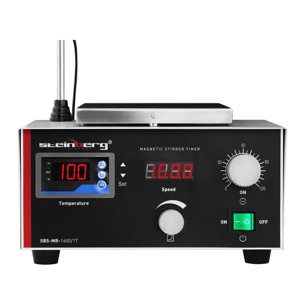 Laboratoriemagnetomrører 100°C timer + omrørere