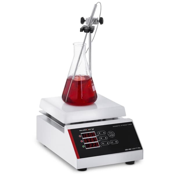 Laboratoriemagnetomrører 220°C, timer + omrørere