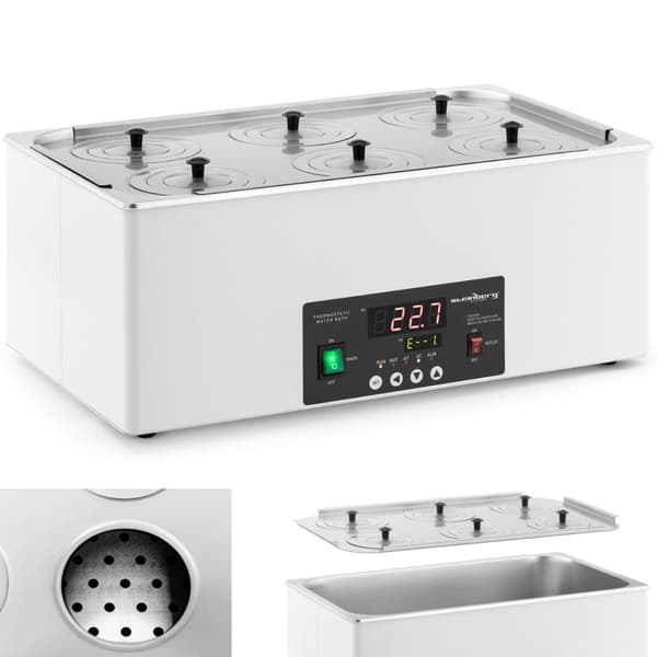 Laboratorievandbad, 6 pladser, 5-100C, 22,5 l