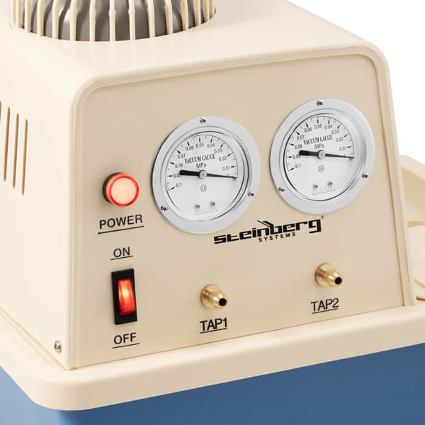 Laboratorievakuumpumpe med vandcirkulation 2 ventiler manometer 15 l 180 W