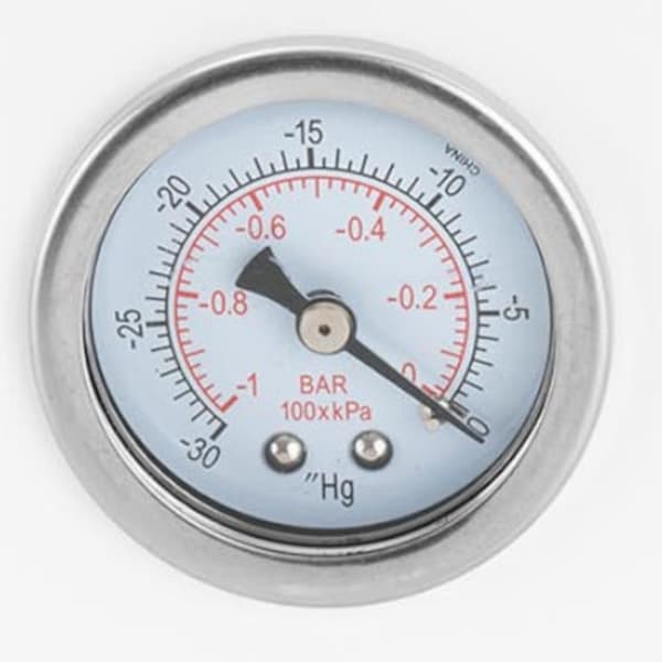 Laboratorievakuumpumpe med manometer, oliefri, 10 l/min, 20 W