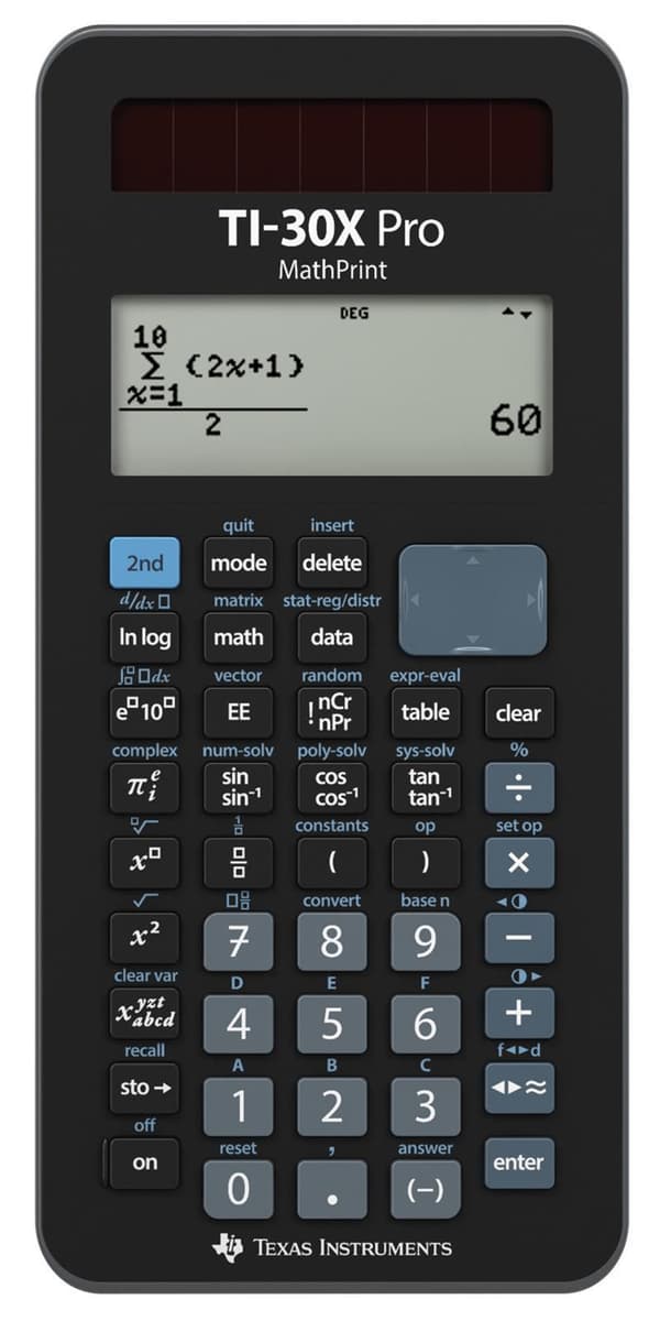 Teknisk räknare TEXAS TI-30X Pro Math Svart
