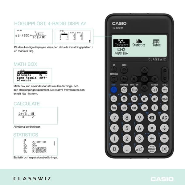 Teknisk Räknare CASIO FX-82CW