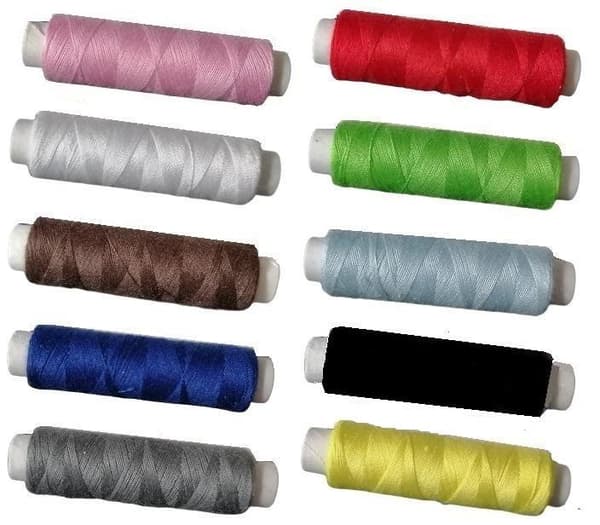 Pack om 10 st Sytrådsrullar - 110m/rulle - Sytråd