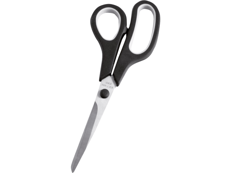 Saks kontor 210 mm Soft Grip, sort/gr�225x10x95mm 0,08kg (1stk)