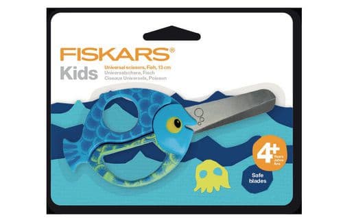 Fiskars Kids Animal Scissors - Fish - Sax - 130 mm