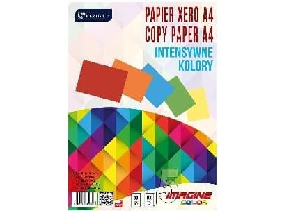 Interdruk Xerox papper A4 80g Blandade färger Intensiva färger 100 ark