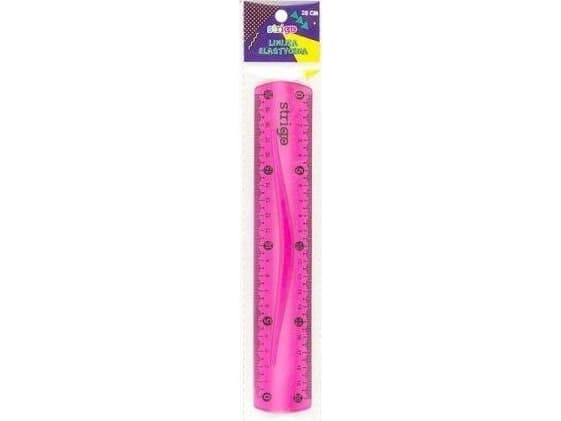 Strigo Elastisk linjal 20 cm rosa STRIGO