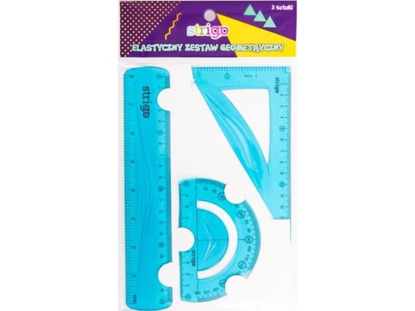 Strigo geometrisk elastisk blå STRIGO