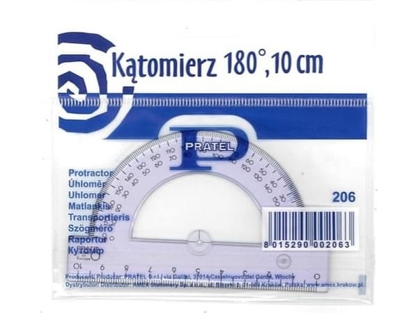 Pratel Protractor 10cm 180 degrees PRATEL