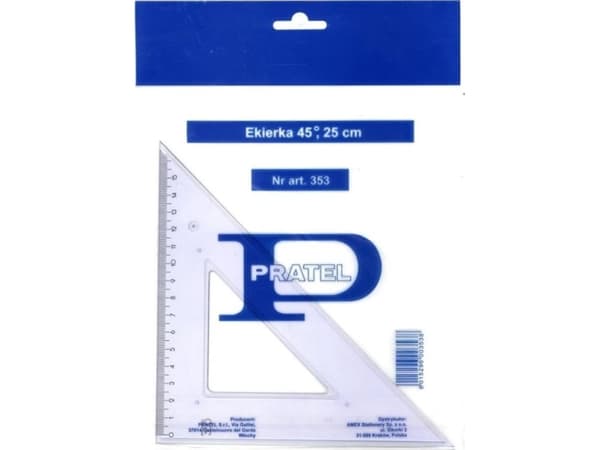 Pratel Ekierka 25cm 45 degrees PRATEL