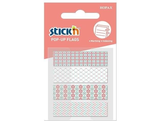 Stickn Indexing tabs red 4 patterns