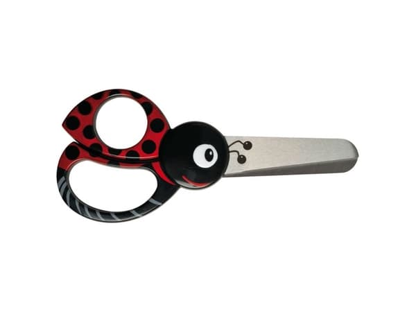 Fiskars 1004612/1381, Barn, Rett kutt, Single/enkelt, Sort, Rød, Rustfritt stål, Kunsthåndverk saks