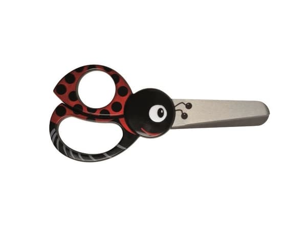 Fiskars 1004612/1381, Barn, Rakt snitt, Single, Svart, Röd, Rostfritt stål, Pysselsaxar