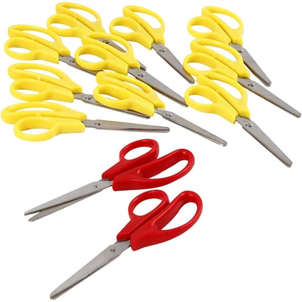 Barnsaxar - L: 12,5 cm - Rund - 12 Mixade