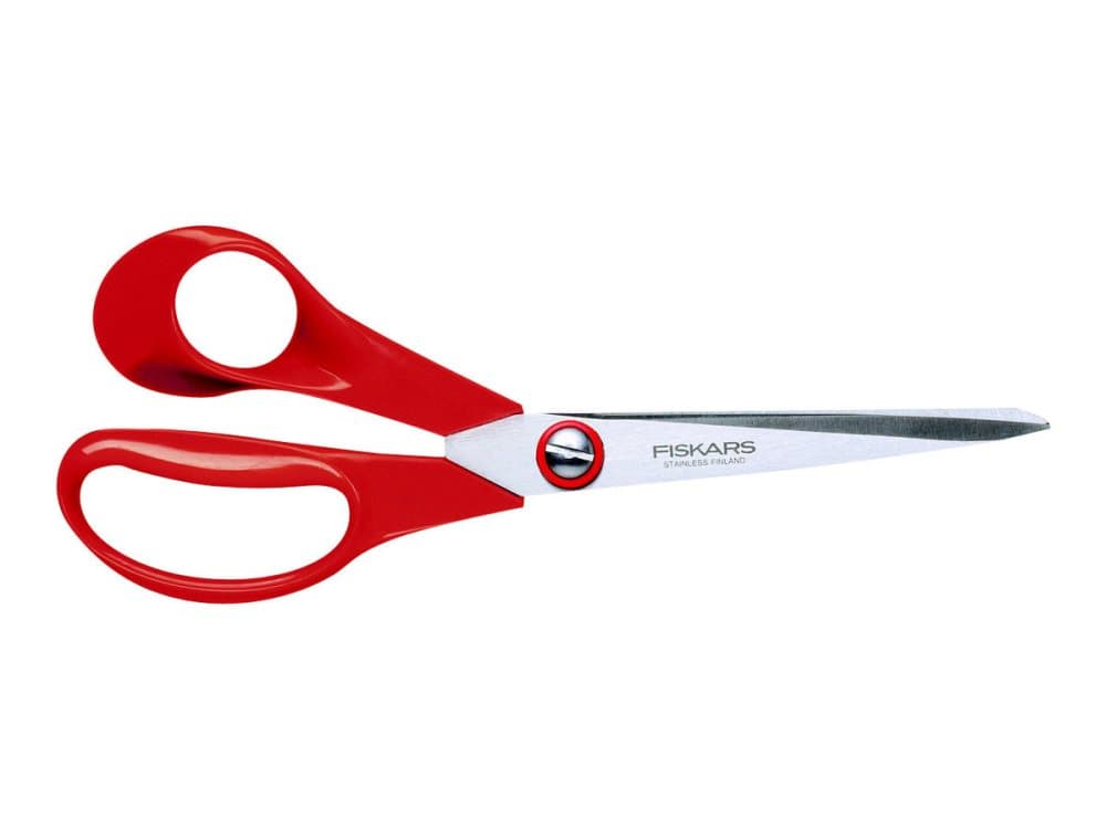 Saks Fiskars Esselte universal venstre rød 21cm 9850