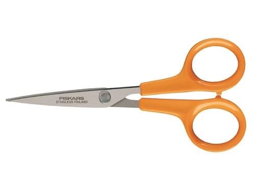 Fiskars 9881, Voksen, Rett kutt, Single/enkelt, Metallisk, Oransje, Rustfritt stål, Plast