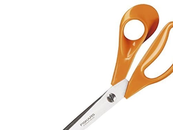Fiskars 111050, Vuxen, Rakt snitt, Single, Orange, Rostfritt stål, Högerhänt