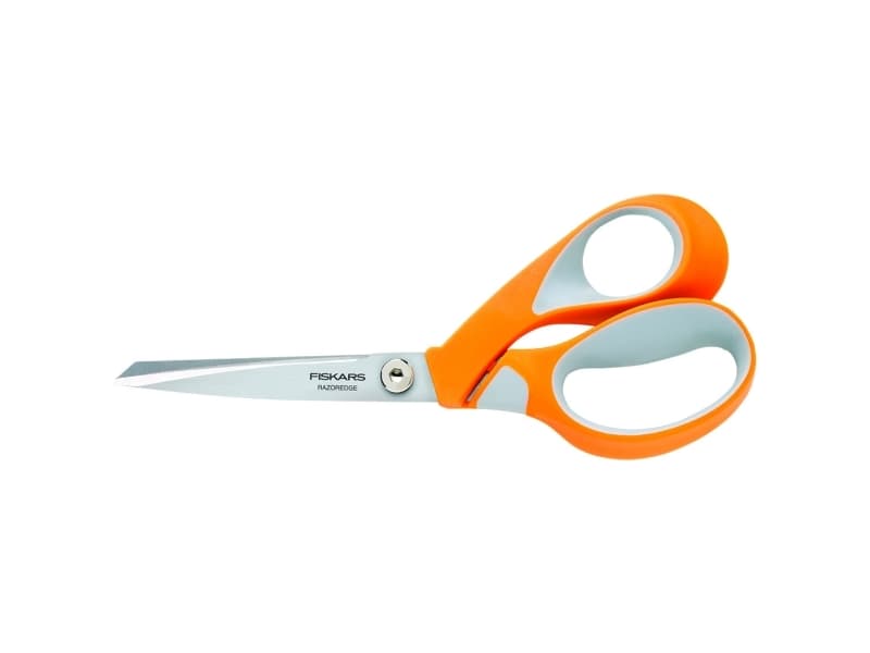 Fiskars 1014579, Rakt snitt, Single, Grå, Orange, Rostfritt stål, Högerhänt, Halvförskjuted handtag