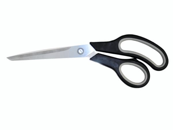 B.N.T 472310, Voksen, Rett kutt, Single/enkelt, Sort, Grå, Rustfritt stål, Kontor saks
