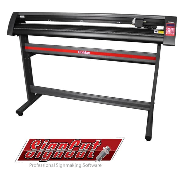 PixMax 1.5 m Skärplotter XL med SignCut Pro 150 cm Internt 135 cm Skärmaskin Vinyl Vinylskärare Laserguide Bildekal Fönsterskylt Logotyp Textiltryck