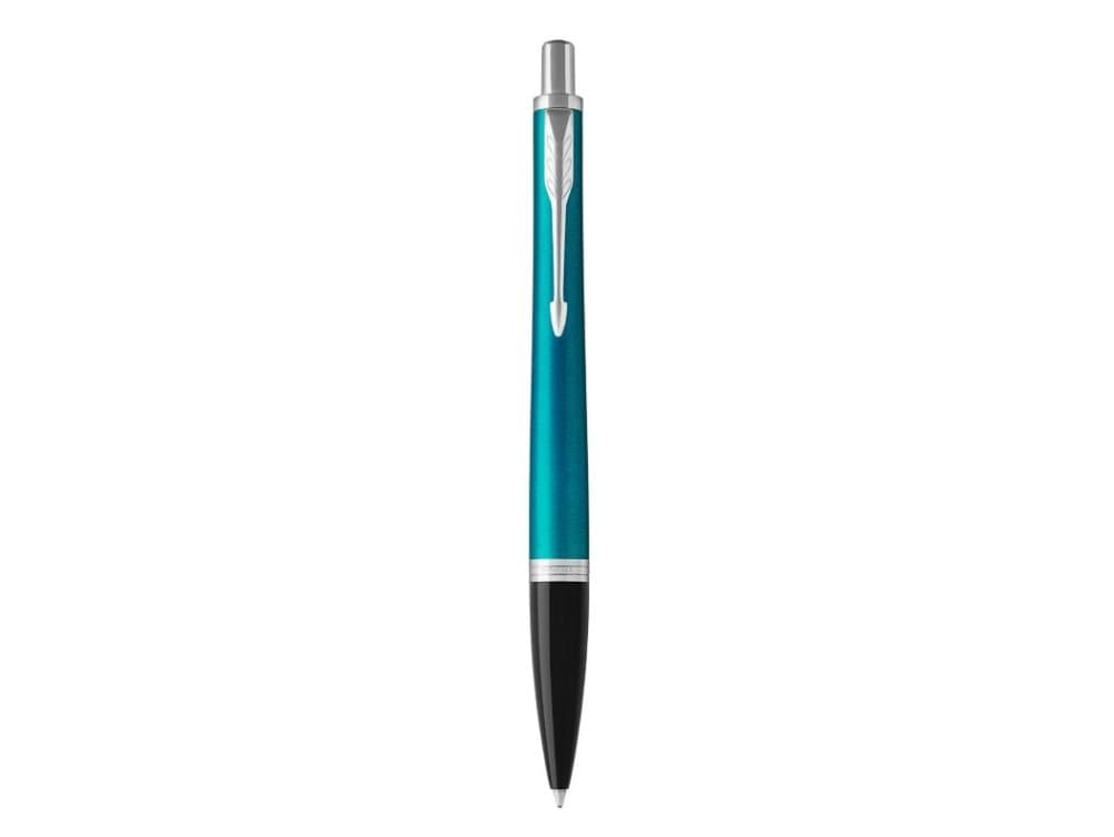 Parker 1931577, Blå, Svart, Blå, Silver, Clip-on retractable ballpoint pen, Medium, Rund, Krom, Lack
