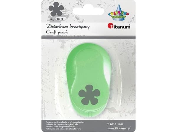 Titanium Hole punch with flower motif 25mm