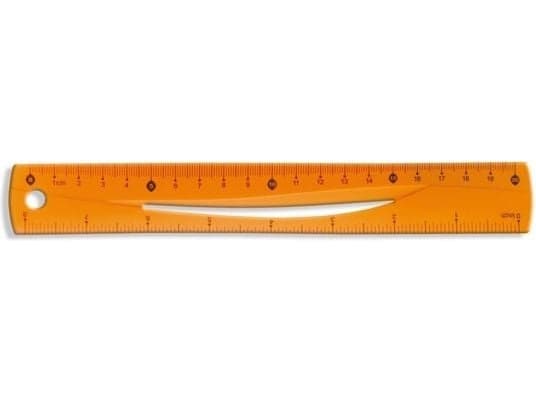 Tetis fleksibel linjal 20 cm oransje (BL020-PB)