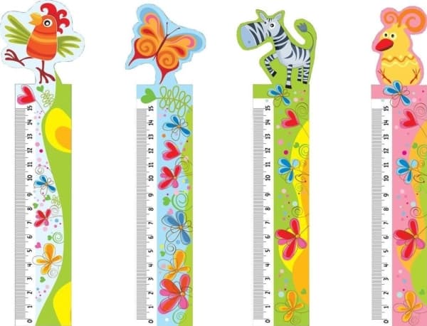 Center Ruler with table of multiplication 3D Giraffe 15cm ass