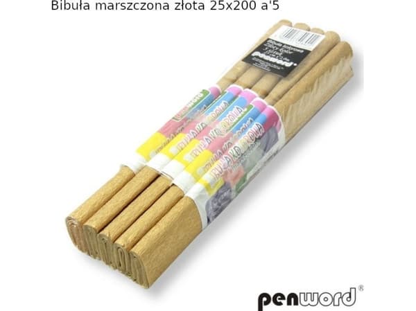 Polsirhurt Tissue paper, crinkled, gold 25x200cm, 5pcs
