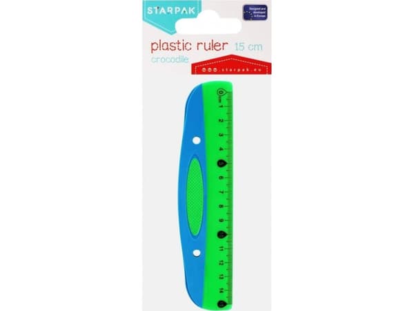 Starpak RULER 15CM GR/BL STK PBH 40/240