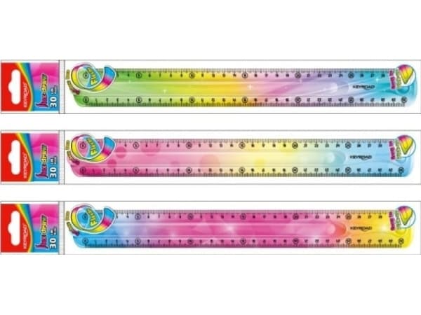 PBS Connect Rainbow elastisk linjal 30cm Keyroad p24 mix pris per 1 st