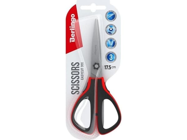 Berlingo Easycut 300 saks mykt grep 17,5cm rød