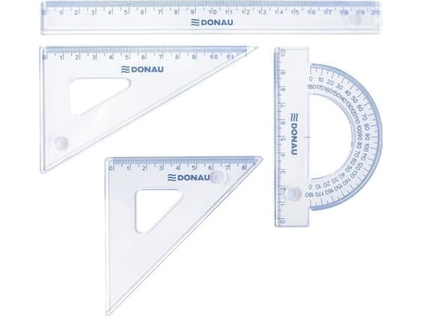 Donau Geometric set DONAU, small, pendant, transparent