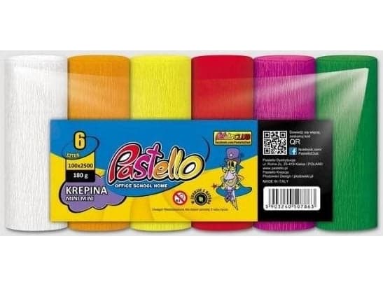 Fringe Crepe PASTELLO mini 6 colors mix INTENSIVE Crepe