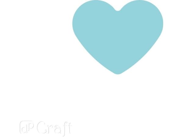 DP Craft Dekorativ hull for papir og skum DPCRAFT 2,5 cm Dalprint hjerte